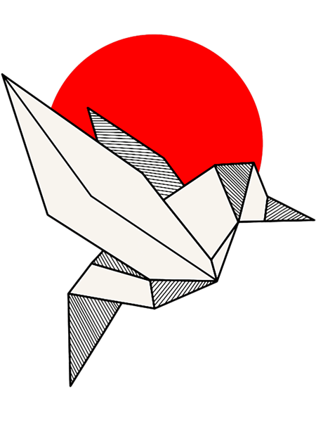 Origami Paper Bird Crane Japanese Folding Art Japan Lover.png