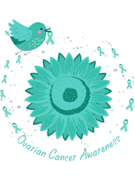 Ovarian Cancer Awareness Hummingbird Sunflower Teal Ribbon.png