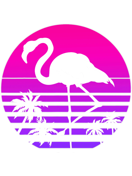 Vacay Palm Trees Pink Flamingo Vaporwave Tropical Summer.png