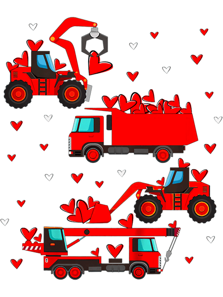 Valentines Day Crane Truck Construction Heart Toddler Boys.png