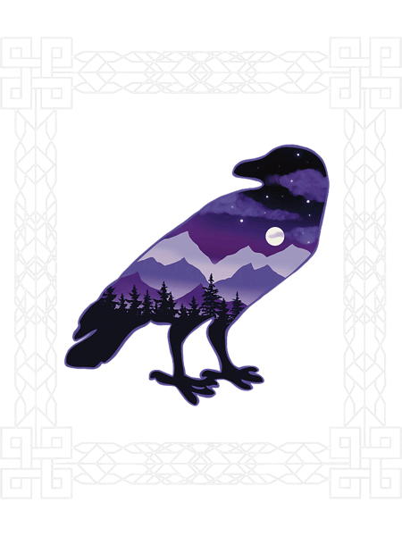 Viking Crow Odin Raven Norse Style.png