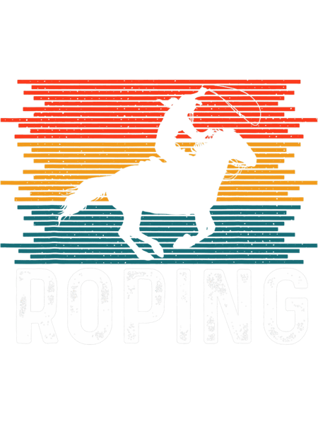 Vintage Calf Roping Horse and Cowboy 2Roping.png