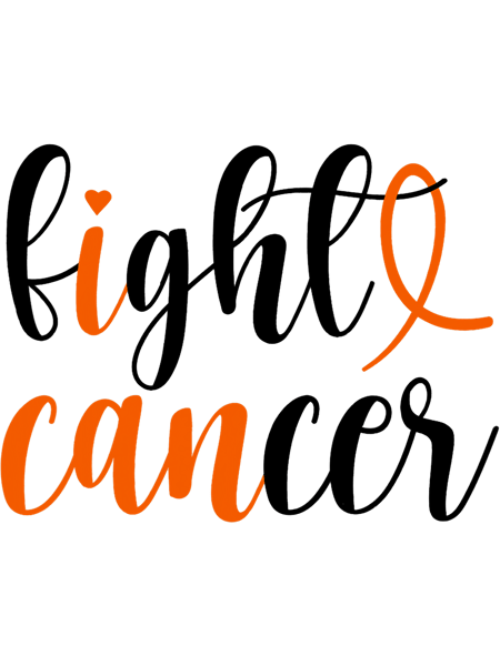 Fight Cancer I Can Survivor Orange Ribbon Kidney Cancer 21.png