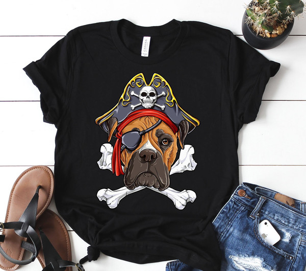 Boxer Pirate Shirt  Boxer Shirt  Boxer Gifts  Boxers  Boxer Lover Gift  Boxer Dog  Captain Pirate  Tank Top  Hoodie.jpg