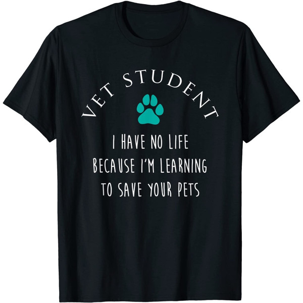 Vet Student No Life Funny Veterinarian Vet Tech Gift T-Shirt.jpg