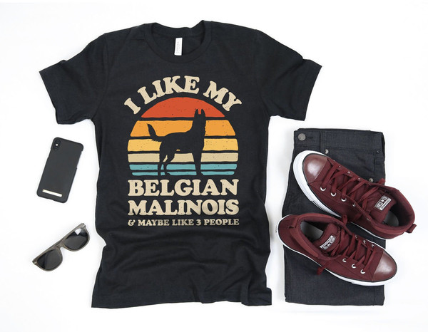 I Like My Belgian Malinois Sunset Retro Shirt  Belgian Malinois Shirt  Belgian Malinois Gifts  Belgian Malinois Design  Tank Top Hoodie.jpg