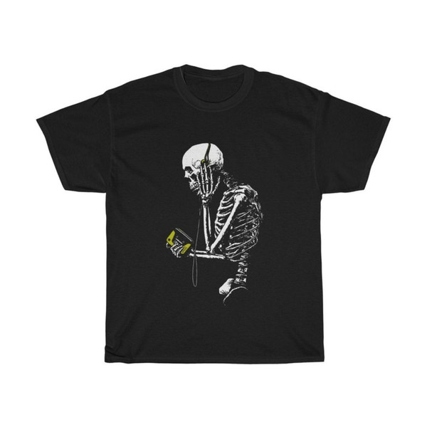 Skeleton Listening To Music T-Shirt.jpg