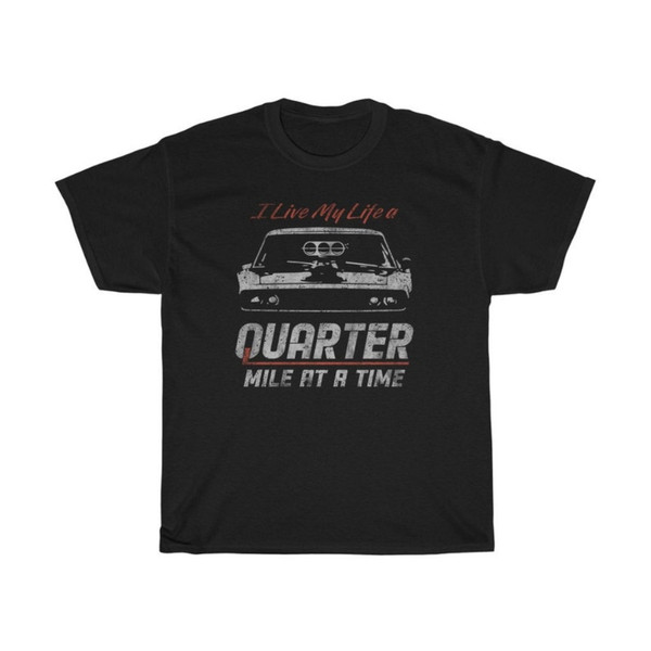 Quarter Mile At A Time Iconic T-Shirt.jpg