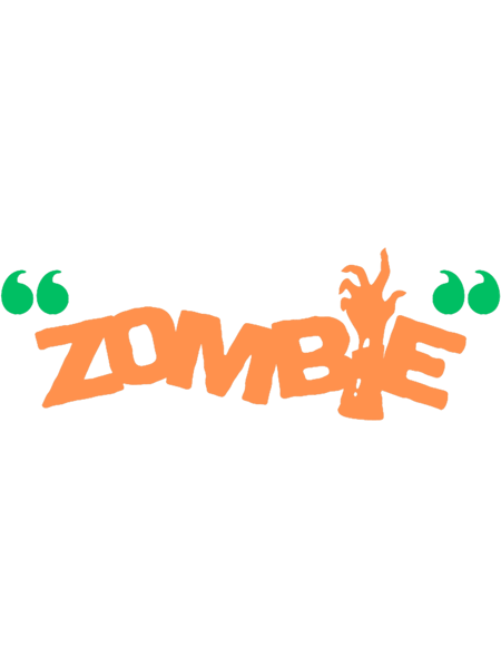 Zombie Text Art Design .png
