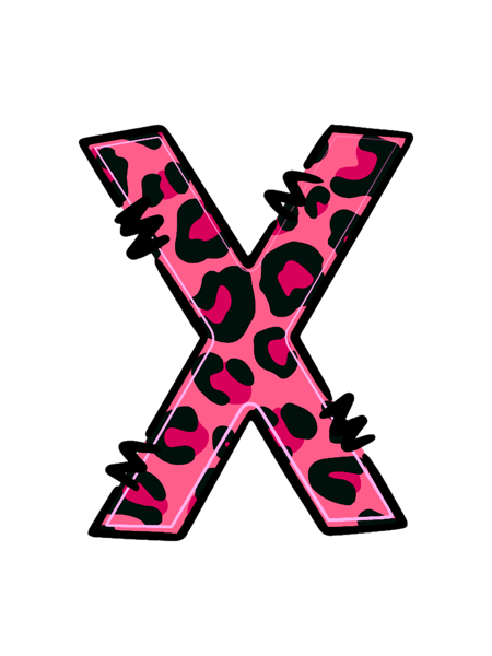 Letter X Pink Leopard.png