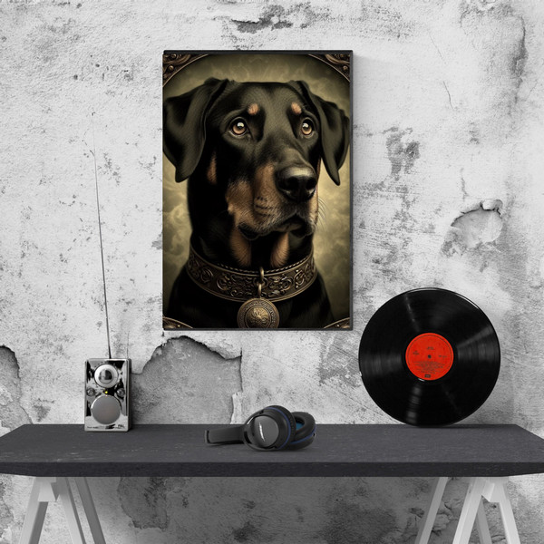 Gothic Style Rott Weiler Portrait Digital Printable JPG 300 dpi  (10).jpg