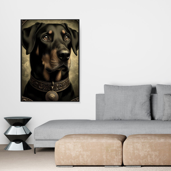 Gothic Style Rott Weiler Portrait Digital Printable JPG 300 dpi  (11).jpg