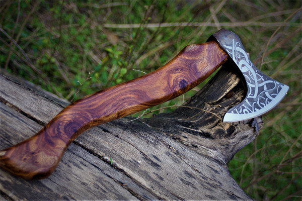 Vikings Axe with Personalized and Engraved Wooden Box Gift for Women/Men on Wedding, Anniversary, Birthday, Groomsmen