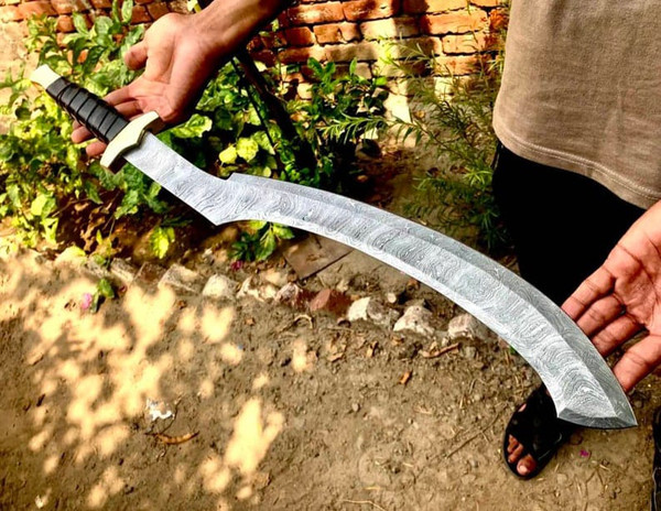 Beautiful VIKING Swords, Egyptian Khopesh Sword, Best WEDDING ANNIVERSARY Gift for husband, Forged in fire Damascus steel Gift for Father