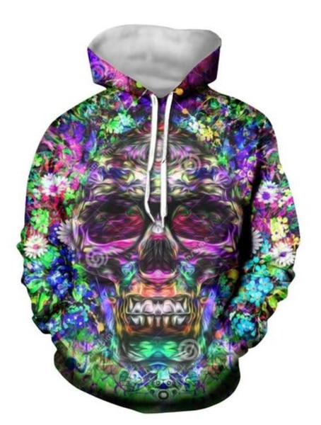 Candy Skull Hoodie 3D, Personalized All Over Print Hoodie 3D