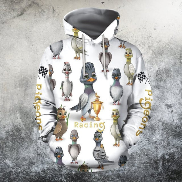 Pigeons Hoodie 3D, Personalized All Over Print Hoodie 3D
