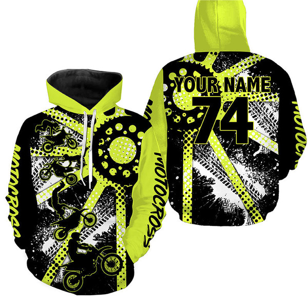 Motocross Gear Racing Hoodie 3D, Personalized All Over Print Hoodie 3D