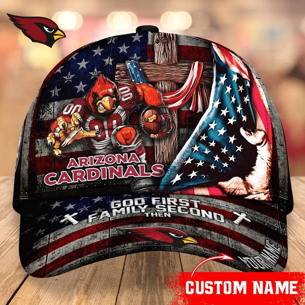 Arizona Cardinals Mascot Flag Caps, NFL Arizona Cardinals Caps for Fan