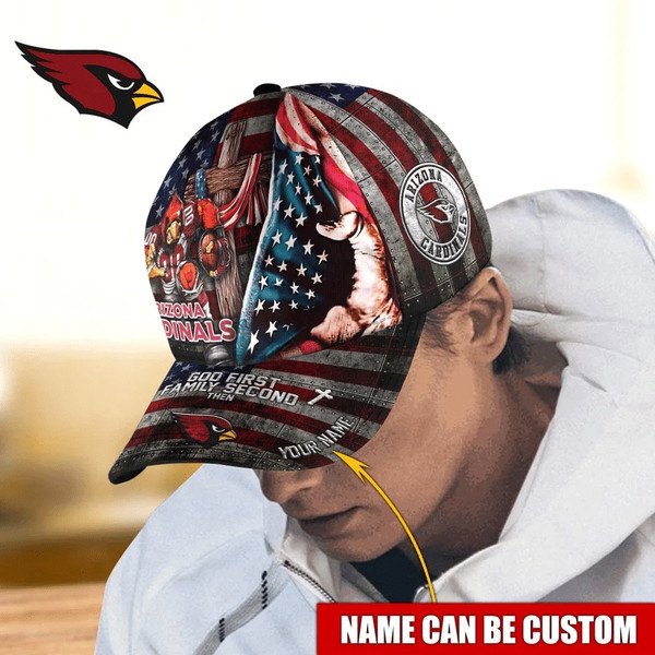 Arizona Cardinals Mascot Flag Caps, NFL Arizona Cardinals Caps for Fan