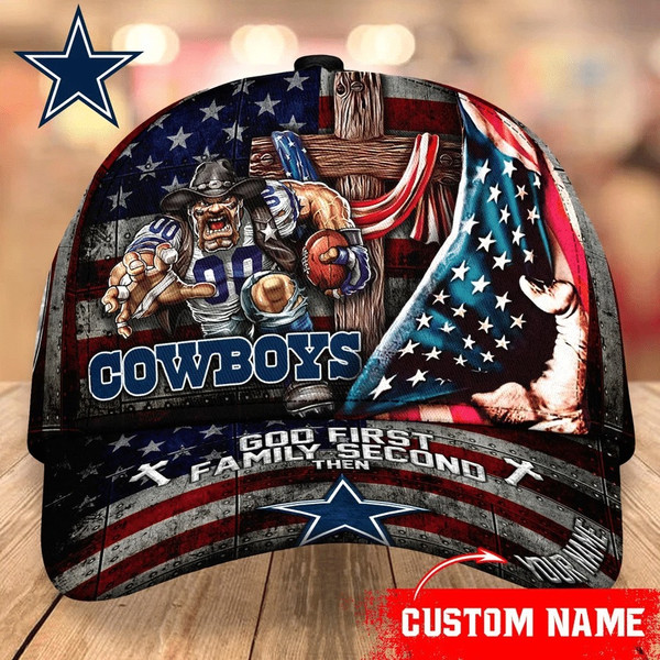 Dallas Cowboys Mascot Flag Caps, NFL Dallas Cowboys Caps for Fan