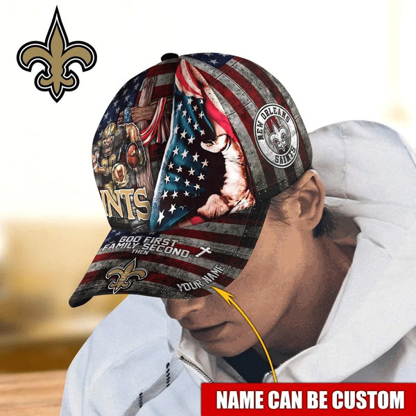 New Orleans Saints Mascot Flag Caps, NFL New Orleans Saints Caps for Fan