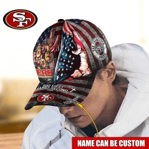 San Francisco 49ers Mascot Flag Caps, NFL San Francisco 49ers Caps for Fan