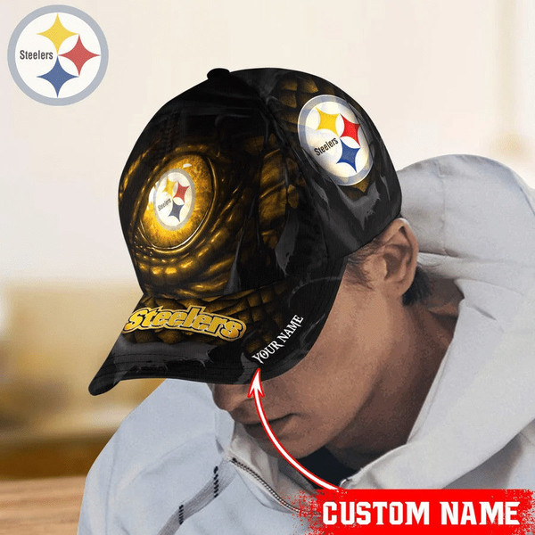 Pittsburgh Steelers Dragon's Eye Caps, NFL Pittsburgh Steelers Caps for Fan