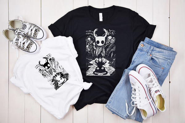 Ghost Knight Graphic Hollow T-Shirt, Hollow Knight Gaming T-Shirt, Cute Hollow Knight Shirt, Hollow Knight Art T-Shirt 2.jpg