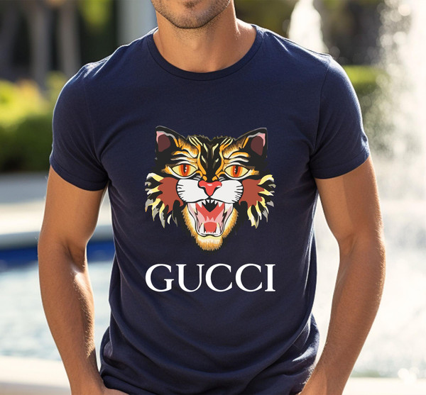 Gucci Vintage Angry Cat Replica Classic T-Shirt_02navy_02navy.jpg