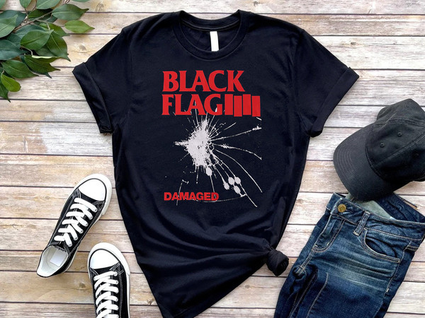 Black Flag Tee-Shirt, Black Flag Damaged Shirt, 90s Black Flag T-Shirt, Black Flag Punk Band Shirt, Punk Rock Band Shirt.jpg
