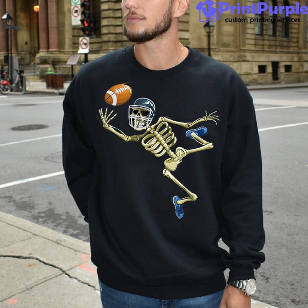 American Football Skeleton Halloween Men Boys Football Fan Shirt.jpg