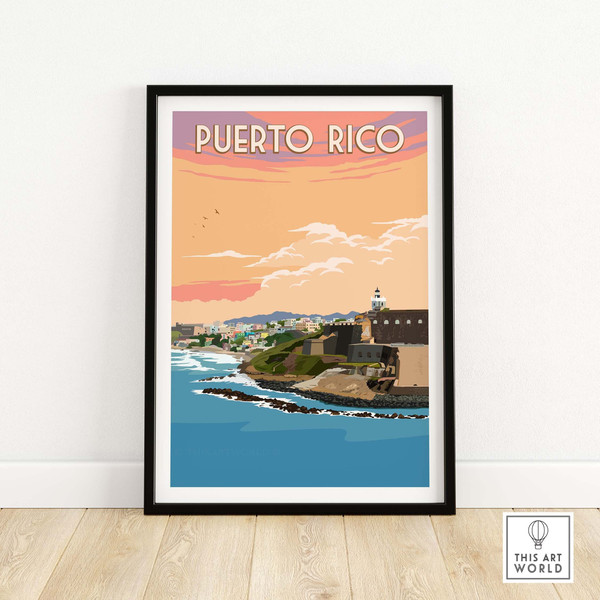 Puerto Rico Wall Art  San Juan Travel Poster Print.jpg