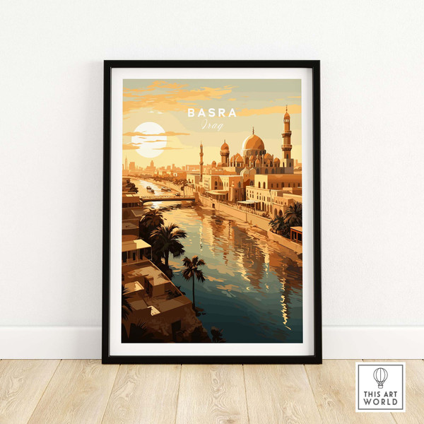 Basra Iraq Poster  Travel Poster  Birthday present  Wedding anniversary gift  Art Print.jpg