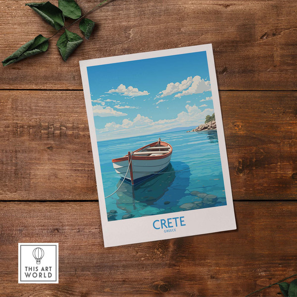 Crete Art Print  Travel Poster   Birthday present  Wedding Anniversary gift  Home Decor.jpg