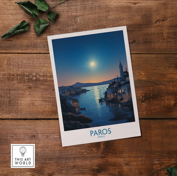 Paros Poster Greece  Travel Poster   Birthday present  Wedding Anniversary gift  Home Decor.jpg