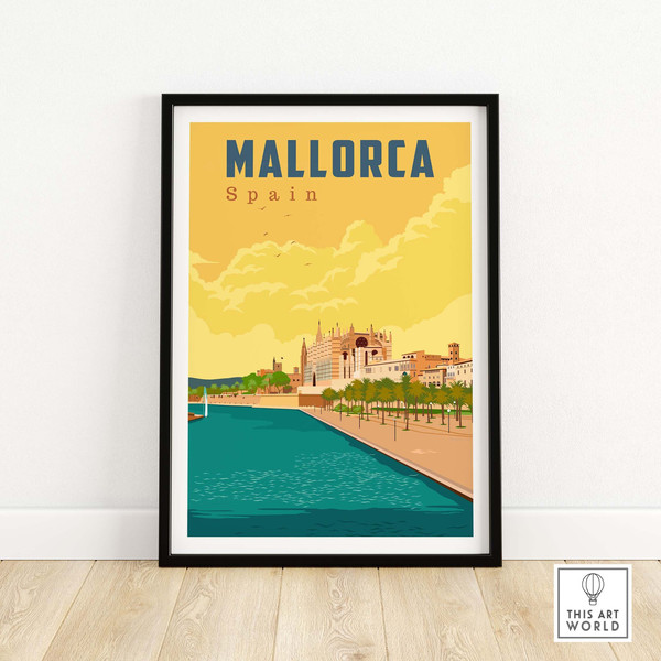 Mallorca Spain Print  Majorca Wall Art  Travel Poster  Home Decor  Framed & Unframed Gift Idea.jpg