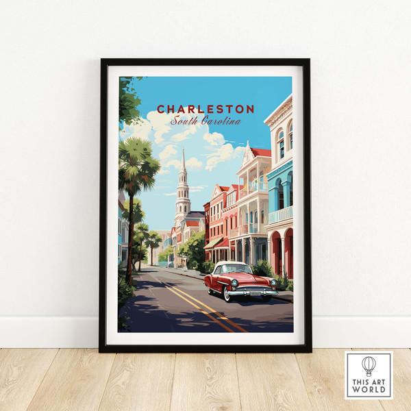 Charleston Print  Home Décor Poster Gift  Birthday present  Wedding anniversary gift  Wall Art Print.jpg