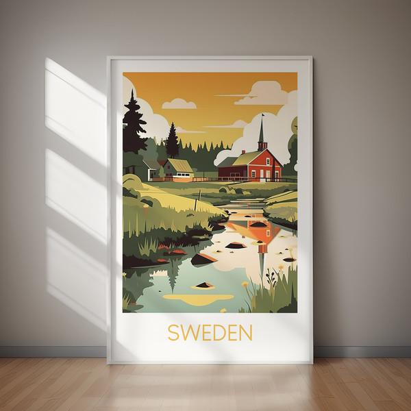 SWEDEN Poster, Travel Art, Poster Print, Digital Art, Wall Art, Instant Download, Home Decor, Holiday Gift, Gifts For Her, Gifts For Him.jpg