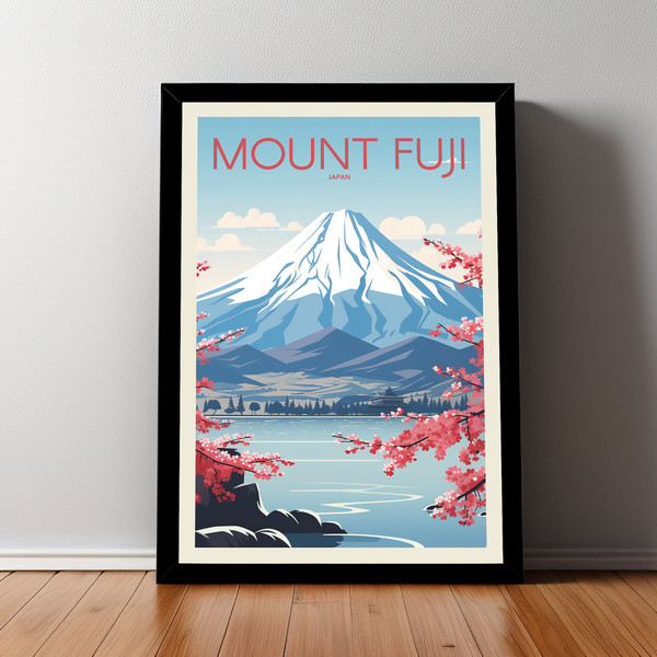 MOUNT FUJI Travel Poster, Japan, Traditional Style, Poster Art, Japan Travel Print, Travel Poster, Wall Art, Gifts For Her, Gifts For Him.jpg