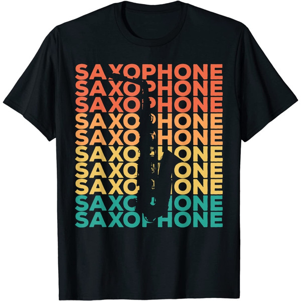 Retro Vintage Saxophone Gift For Saxophonists T-Shirt.jpg