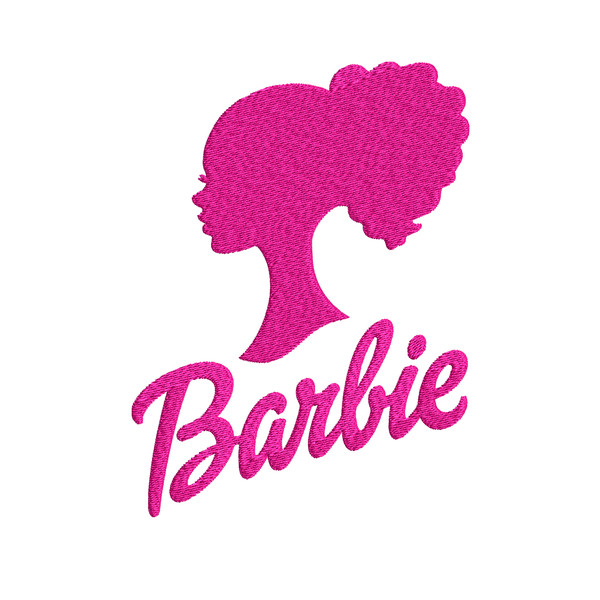 Barbie logo and her Embroidery, Barbie logo Embroidery, logo design, Embroidery File, logo shirt, Digital download..jpg
