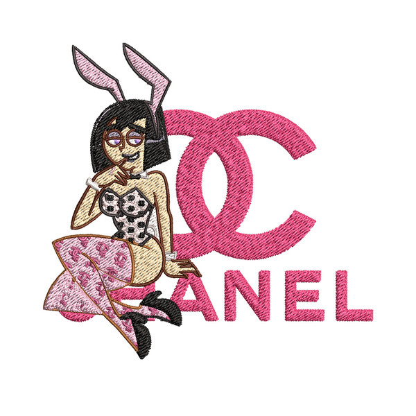 Pink bunny girl Embroidery Design, Gucci Embroidery, Brand Embroidery, Embroidery File, Logo shirt, Digital download.jpg