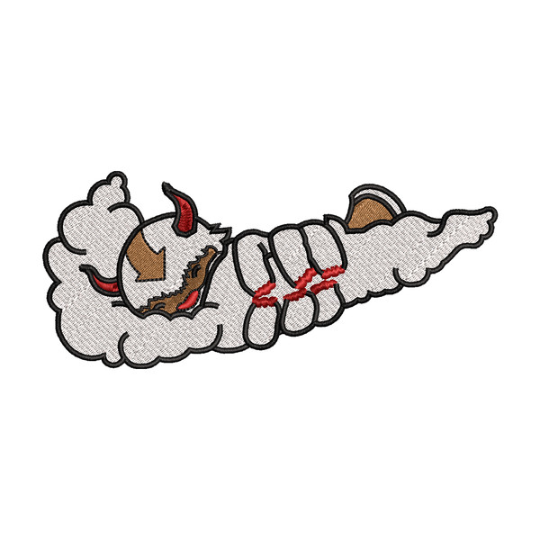 Appa x Nike embroidery design, avatar cartoon embroidery, nike design, Logo shirt, cartoon shirt, digital download.jpg