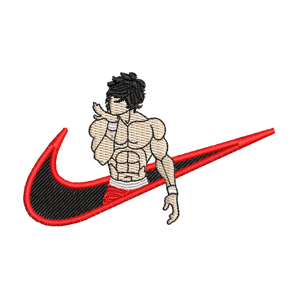 Baki nike embroidery design, Baki anime embroidery, nike design, Logo shirt, anime shirt, digital download.jpg