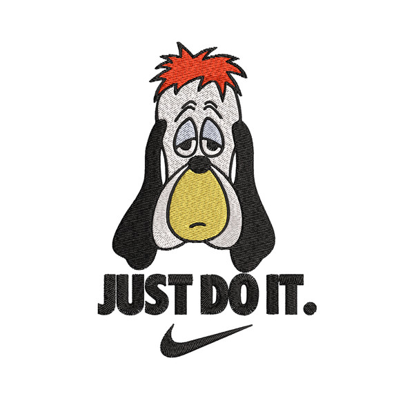 Droopy Just Rick It Embroidery design, Cartoon funny Embroidery, Logo Nike design, Embroidery file, Instant download..jpg