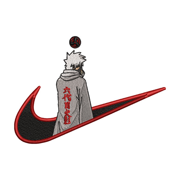 Kakashi Hatake 6 Nike embroidery design, Naruto embroidery, nike design, anime design, anime shirt, Digital download.jpg