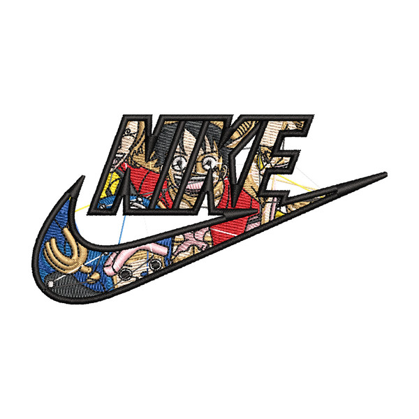 Luffy swoosh embroidery design, One piece embroidery, Anime design, Embroidery shirt, Embroidery file, Digital download.jpg