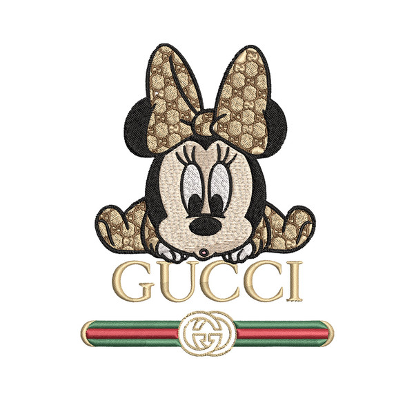 Minnie baby gucci Embroidery Design,Gucci Embroidery, Embroidery File, Logo shirt, Sport Embroidery, Digital download.jpg