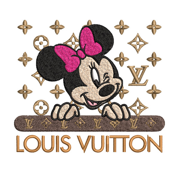 Minnie louis vuitton Embroidery Design, Lv Embroidery, Brand Embroidery, Logo shirt, Embroidery File, Digital download.jpg