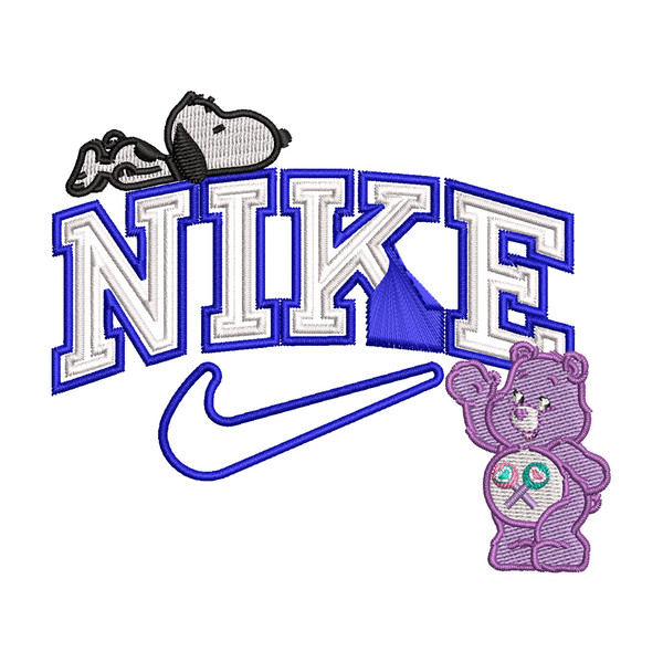 Nike bear dog embroidery design, Cartoon embroidery, Nike design, Embroidery shirt, Embroidery file,Digital download.jpg